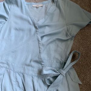 Loft Chambray Wrap Romper